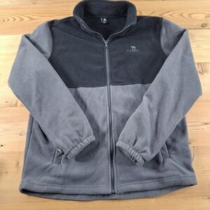 Camel Full Zip Fleece Mens Xl Gray
